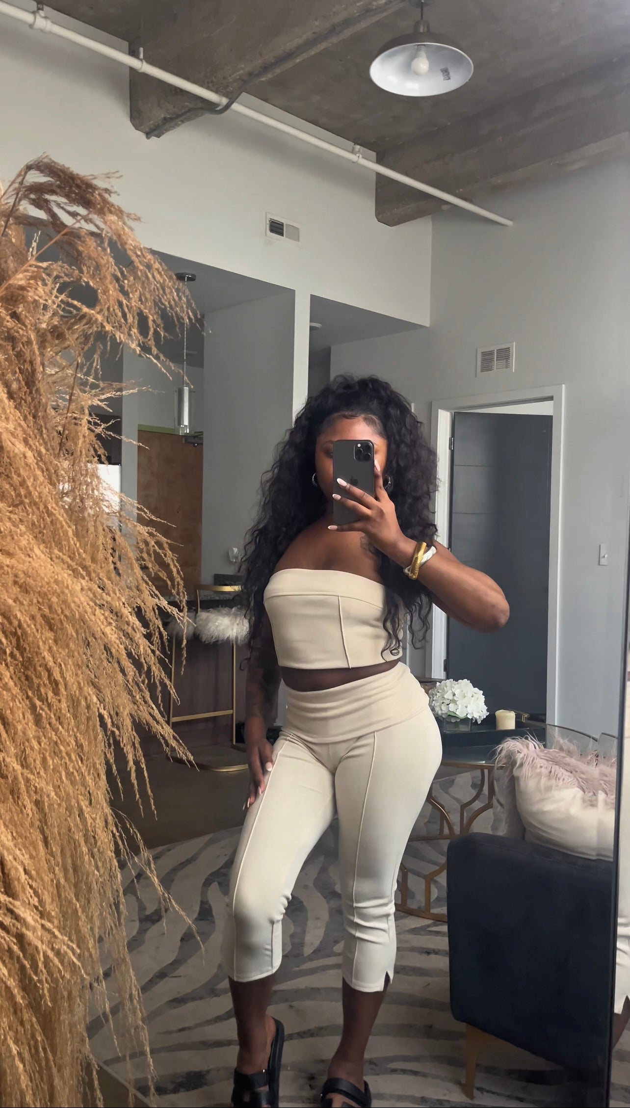 Cream Capri Set