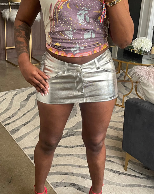 Chrome Mini Skirt